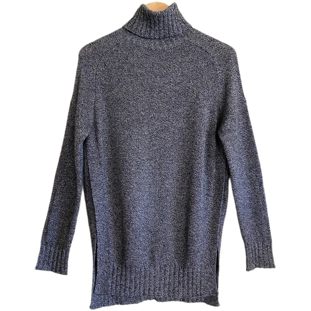 AQUA Cashmere 100% Cashmere Supersoft Turtleneck Side Slit Pullover Sweater S